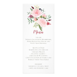 Roze Pioenrozen Eucalyptus Groene Huwelijksmenu Reclamekaart