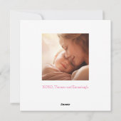 Roze Pioenrozen Gelukkige Moederdag Feestdagenkaart (Achterkant)