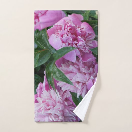 Roze Pioenrozen Handdoek (Handdoek)