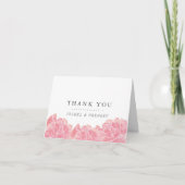 Roze Pioenrozen Huwelijk Bedankt (Voorkant)