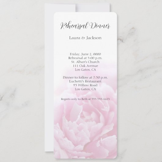 Roze pioenrozen     kaart (Voorkant)