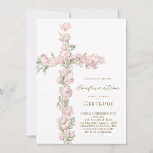 roze pioenrozen kruis Bevestiging Kaart