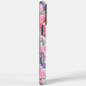 Roze Pioenrozen & Lavendel Waterverf Bloemmotief Case-Mate iPhone Case (Achterkant / Rechts)