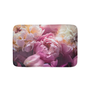 Roze Pioenrozen: luxe bloemsierkunst. Badmat