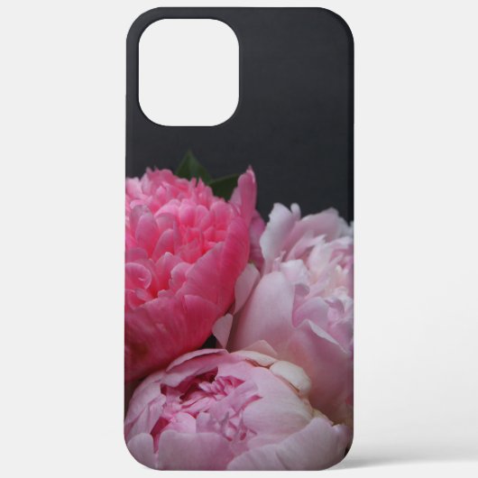 Roze pioenrozen op donkere achtergrond Case-Mate iPhone case (Achterkant)