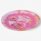 Roze Pioenrozen  Papieren Bordje (Gekanteld)