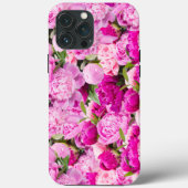 Roze Pioenrozen Patroon Case-Mate iPhone Case (Achterkant)