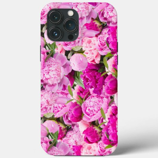 Roze Pioenrozen Patroon Case-Mate iPhone Case (Achterkant)