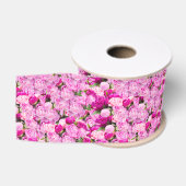 Roze Pioenrozen Patroon Grosgrain Lint (Spoel)