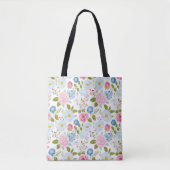 Roze Pioenrozen Patroon Tote Bag (Voorkant)