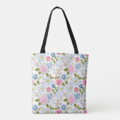 Roze Pioenrozen Patroon Tote Bag (Achterkant)