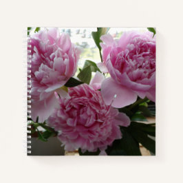 Roze Pioenrozen Spiraal Notebook Notitieboek