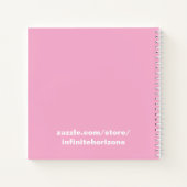 Roze Pioenrozen Spiraal Notebook Notitieboek (Achterkant)