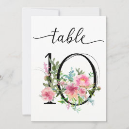 Roze Pioenrozen Tafel Tien Tafelnummer