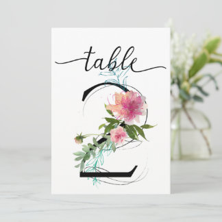 Roze Pioenrozen Tafel twee Tafelnummer