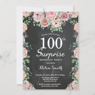 Roze Pioenrozen Verrassen 100ste Verjaardag Kaart