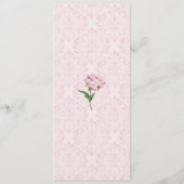 Roze Pioenrozen Waterverf Bloemenmenu's Menu (Achterkant)