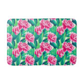 Roze Pioenrozen Waterverf Print Badmat (Voorkant)