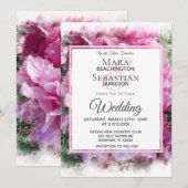 *~* Roze Pioenschilderij Artistieke bruiloft AR1 I Kaart (Voorkant / Achterkant)