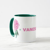 Roze Pioenster Meisjesachtige Moderne Aangepaste N Mok (Voorkant links)
