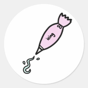 Roze Piping Bag Sticker