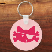 Roze Piraat Kat - Sleutelhanger (Voorkant)