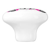 Roze piraatspieren Punk dresser Keramische Knop (Zijkant)