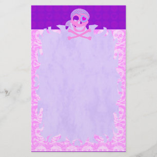 Roze, piraatvormig briefpapier