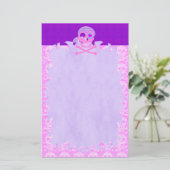 Roze, piraatvormig briefpapier (Staand voorkant)