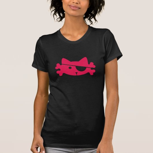 Roze Pirate Cat - T-shirt (Voorkant)