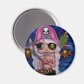 Roze Pirate Fairy Magnet (Voorkant / Achterkant)