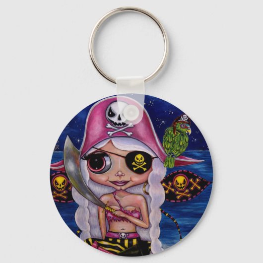 Roze Pirate Fairy Sleutelhanger (Voorkant)