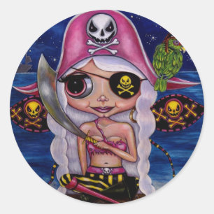 Roze Pirate Fairy Sticker