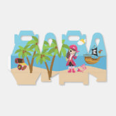 Roze Pirate Meisje Verjaardagsfeestje Bedankdoosjes (Uitgevouwen)