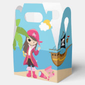 Roze Pirate Meisje Verjaardagsfeestje Bedankdoosjes (Geopend)