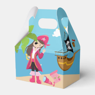 Roze Pirate Meisje Verjaardagsfeestje Bedankdoosjes