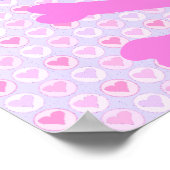 Roze Pirate Skull Poster (Hoek)