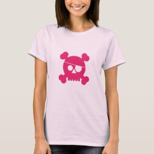 Roze Pirate Skull T-shirt