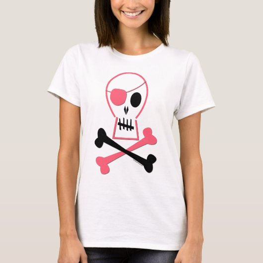 Roze Pirate T-shirt (Voorkant)