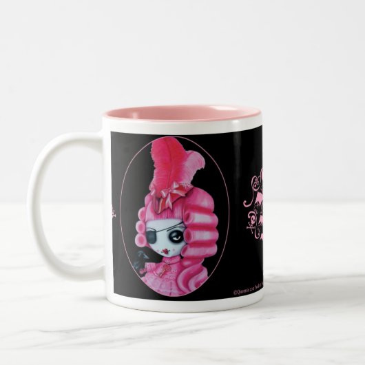Roze Pirate Tweekleurige Koffiemok (Links)