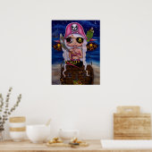 Roze piratenaas met Poster voor de schatkist (Keuken)