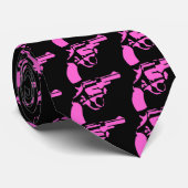 Roze pistolen Necktie Stropdas (Opgerold)