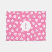 Roze pit afdrukken fleece deken (Voorkant (Horizontaal))