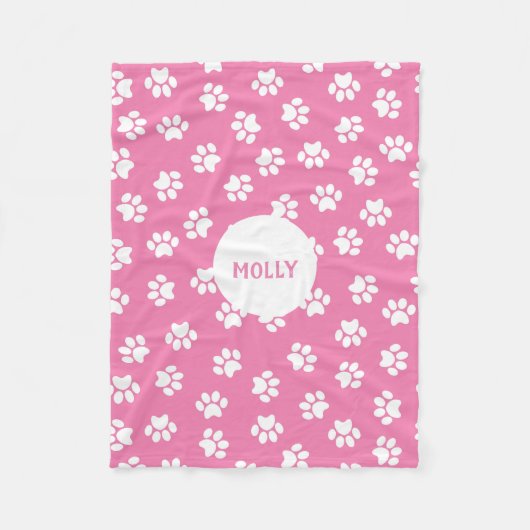 Roze pit afdrukken fleece deken (Voorkant)