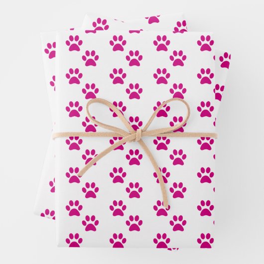 Roze pit afdrukken inpakpapier vel (In situ)