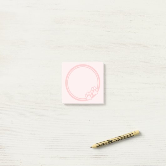 Roze pit afdrukken post-it® notes (Op bureau)