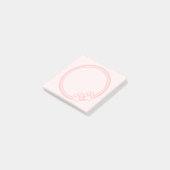 Roze pit afdrukken post-it® notes (Schuin)
