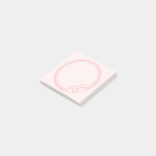 Roze pit afdrukken post-it® notes (Schuin)