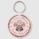  roze pit afdrukken sleutelhanger (Voorkant)