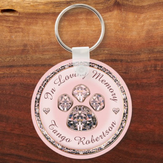  roze pit afdrukken sleutelhanger (Voorkant)